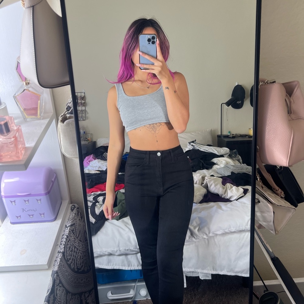 F21 black jeans